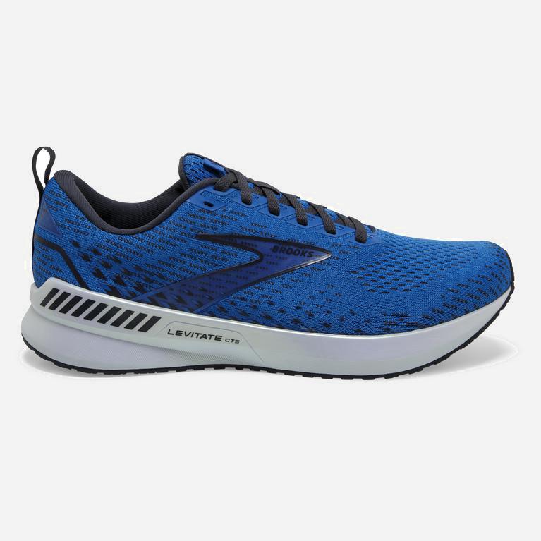 Brooks Levitate Gts 5 Mens Springy Road Running Shoes Ireland Blue/India Ink/White (URVK-52379)